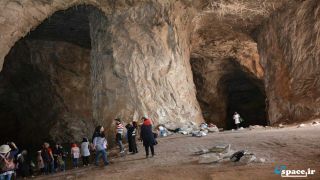 نمای داخلی غار نمکی-روستای کوشک گرمسار استان سمنان